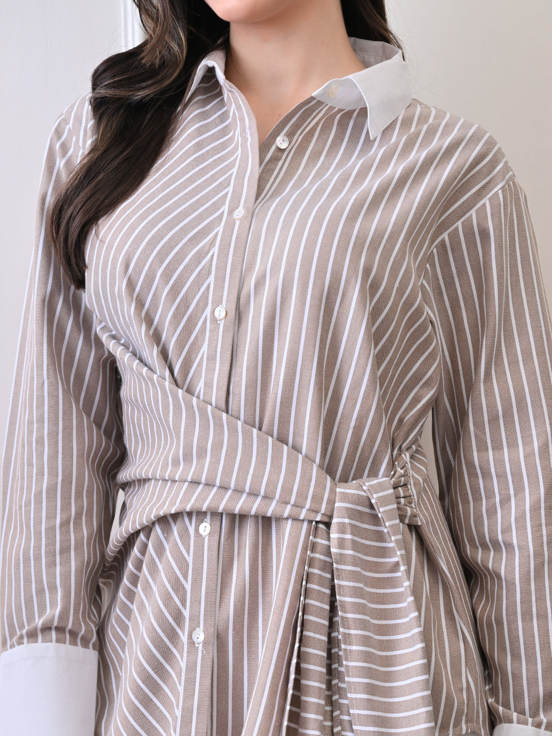 Ikonic klaer Cotton Printed Long Sleeves Relaxed Fit Grey Shirt