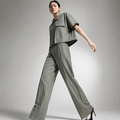 Olive Striped Shirt & Trouser Co-Ord Set