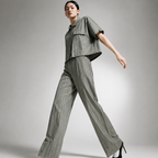 Olive Striped Shirt & Trouser Co-Ord Set